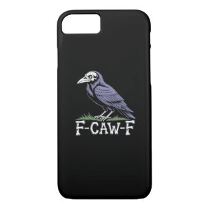 F-Caw-F Bone Text Skull Raven - Gothic Macabre Hum iPhone 8/7 Case