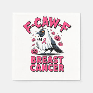 F-Caw-F Breast Cancer Funny Breast Cancer Crow Napkin