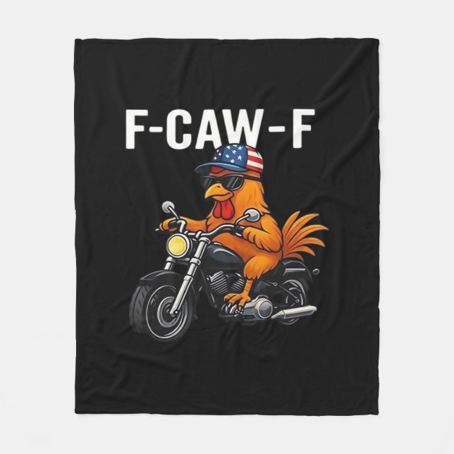 F-Caw-F Chicken Classic Aesthetic Graphic Fleece Blanket (Front)