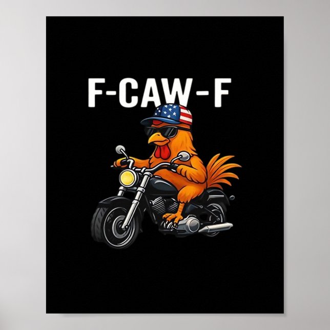 F-Caw-F Chicken Classic Aesthetic Graphic Poster (Front)