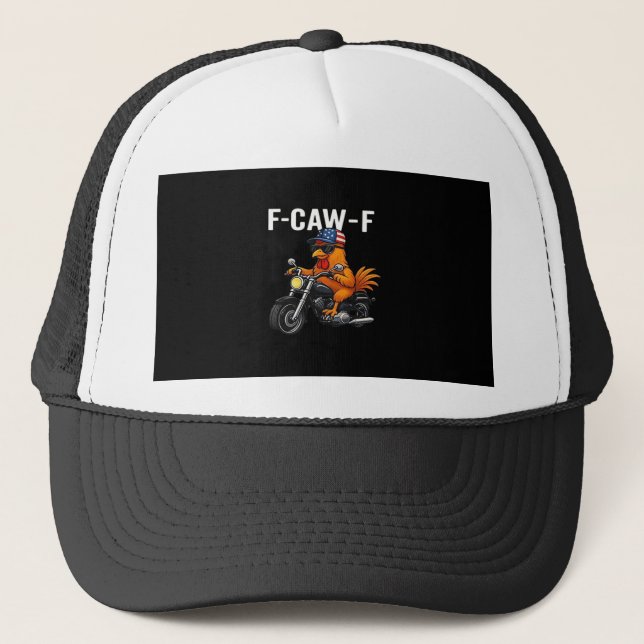 F-Caw-F Chicken Classic Aesthetic Graphic Trucker Hat (Front)