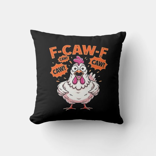 F-Caw-F Chicken Classic Cool Unique Cushion (Front)