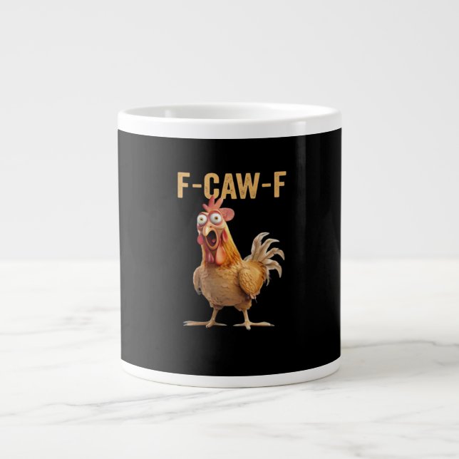 F-Caw-F Chicken Classic Creative Casual Large Coffee Mug (Front)