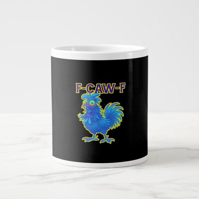 F-Caw-F Chicken Classic Creative Casual Large Coffee Mug (Front)