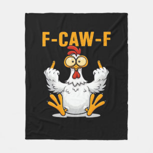 F-Caw-F Chicken Classic Funny Trendy Fleece Blanket