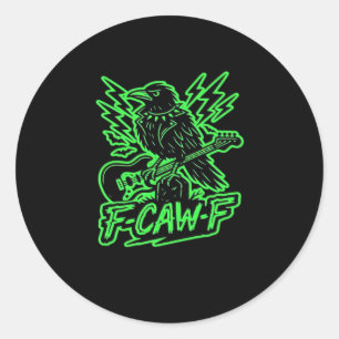 F-Caw-F Chicken Classic Minimal Clean Classic Round Sticker