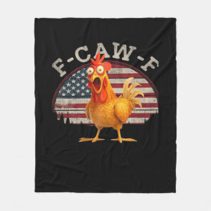 F-Caw-F Chicken Classic Minimal Clean Fleece Blanket