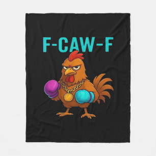 F-Caw-F Chicken Classic Minimal Clean Fleece Blanket