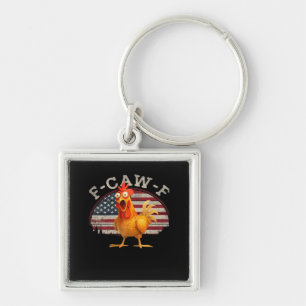 F-Caw-F Chicken Classic Minimal Clean Key Ring