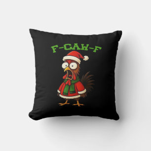 F-Caw-F Chicken Classic Retro Graphic Cushion