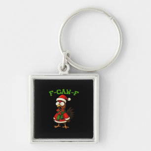 F-Caw-F Chicken Classic Retro Graphic Key Ring