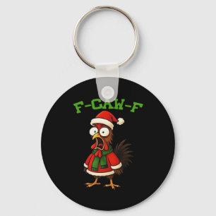 F-Caw-F Chicken Classic Retro Graphic Key Ring