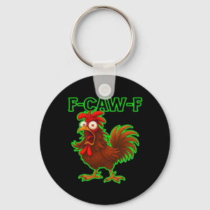 F-Caw-F Chicken Classic Retro Graphic Key Ring