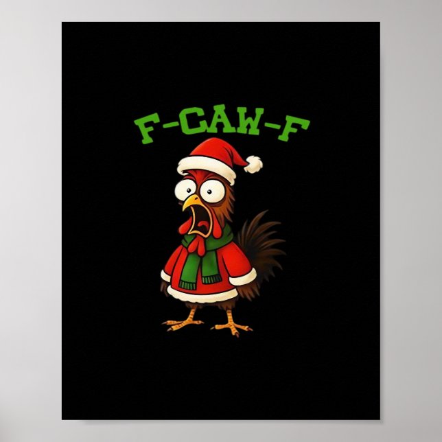 F-Caw-F Chicken Classic Retro Graphic Poster (Front)