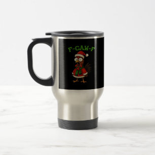F-Caw-F Chicken Classic Retro Graphic Travel Mug