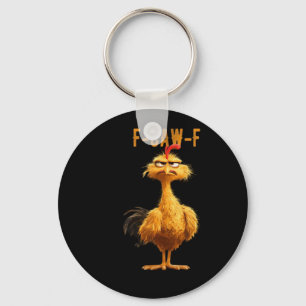 F-Caw-F Chicken Classic Retro Style Key Ring
