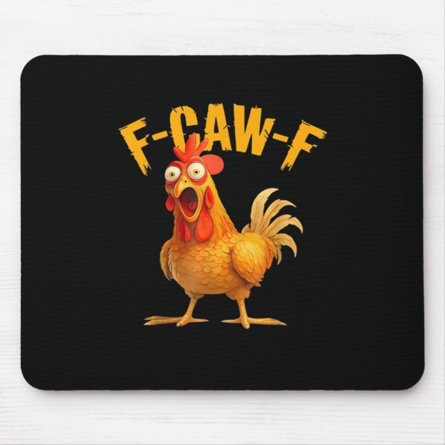 F-Caw-F Chicken Classic Retro Style Mouse Pad (Front)