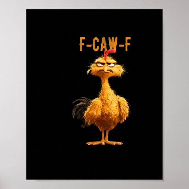 F-Caw-F Chicken Classic Retro Style Poster (Front)