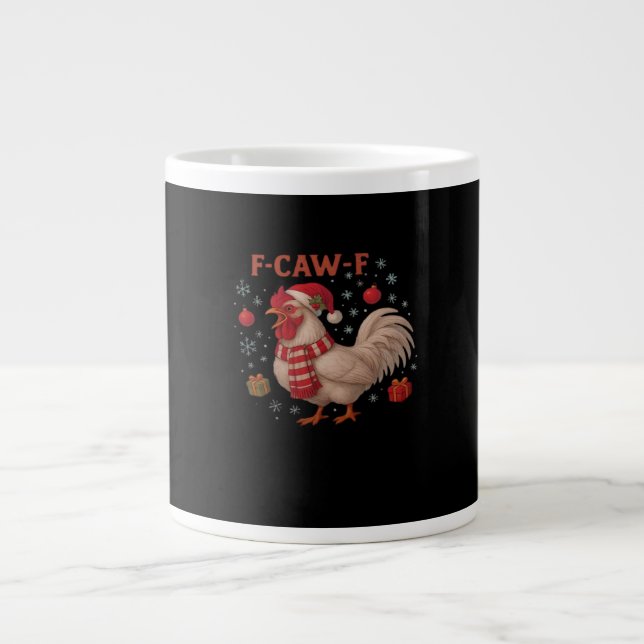 F-Caw-F Chicken Classic Trendy Casual Large Coffee Mug (Front)