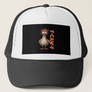 F-Caw-F-Chicken Eagerlys Colourful Funny Rooster M Trucker Hat