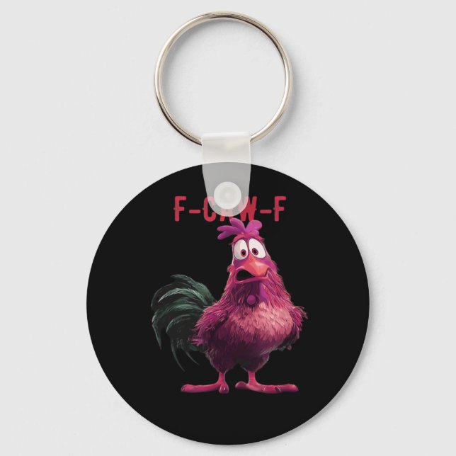 F-Caw-F-Chicken Essential Aesthetic Unique Key Ring (Front)