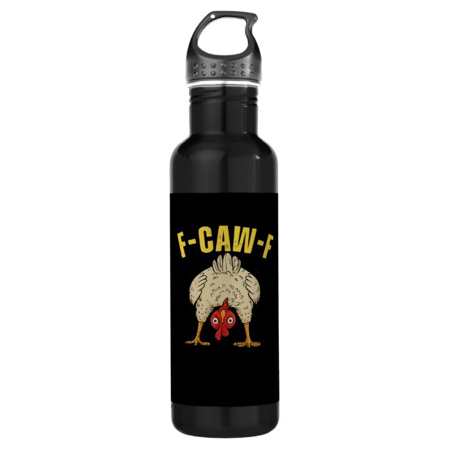 F-Caw-F-Chicken Essential Art Graphic 710 Ml Water Bottle (Front)
