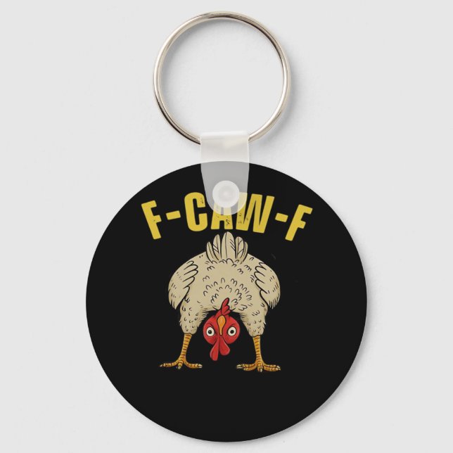 F-Caw-F-Chicken Essential Art Graphic Key Ring (Front)