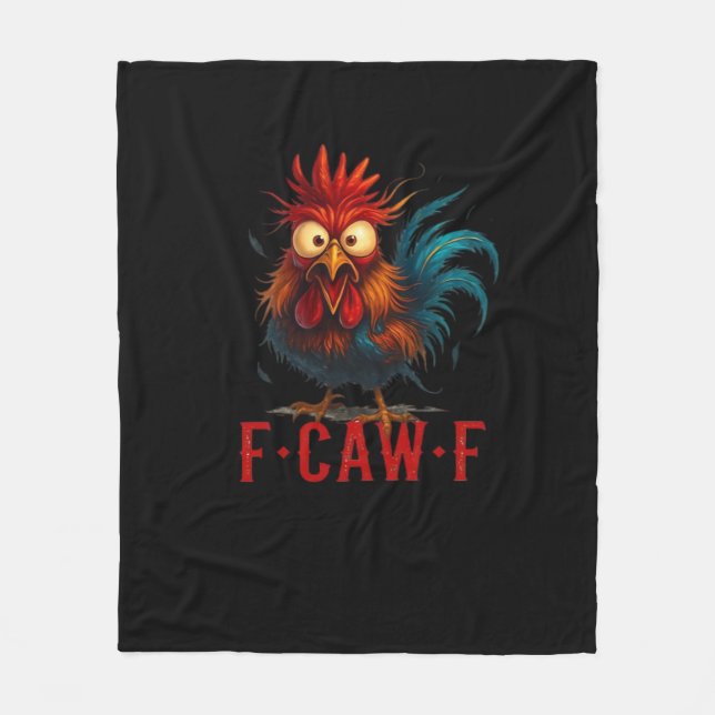 F-Caw-F Chicken Essential Basic Style Fleece Blanket (Front)