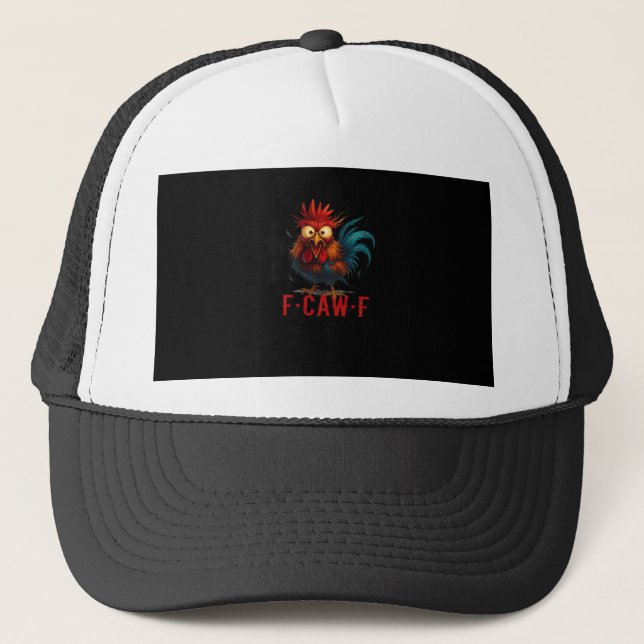F-Caw-F Chicken Essential Basic Style Trucker Hat (Front)