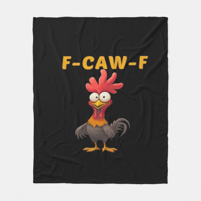 F-Caw-F-Chicken Essential Classic Cool Graphic Fleece Blanket (Front)