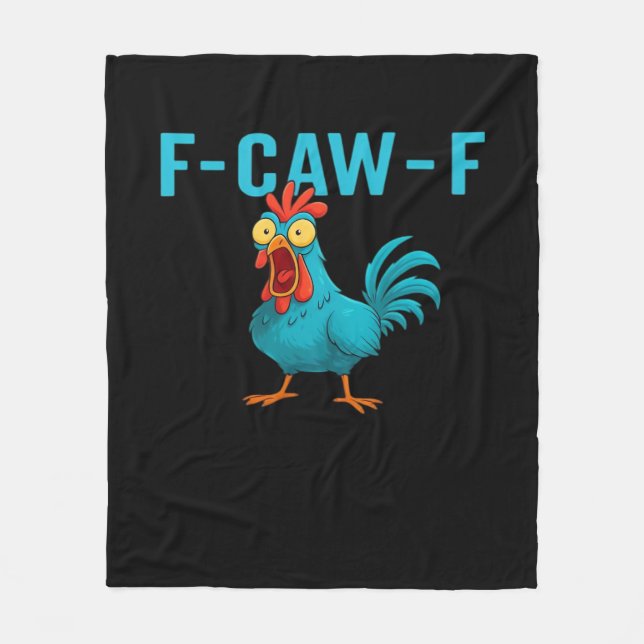 F-Caw-F-Chicken Essential Classic Style Fleece Blanket (Front)