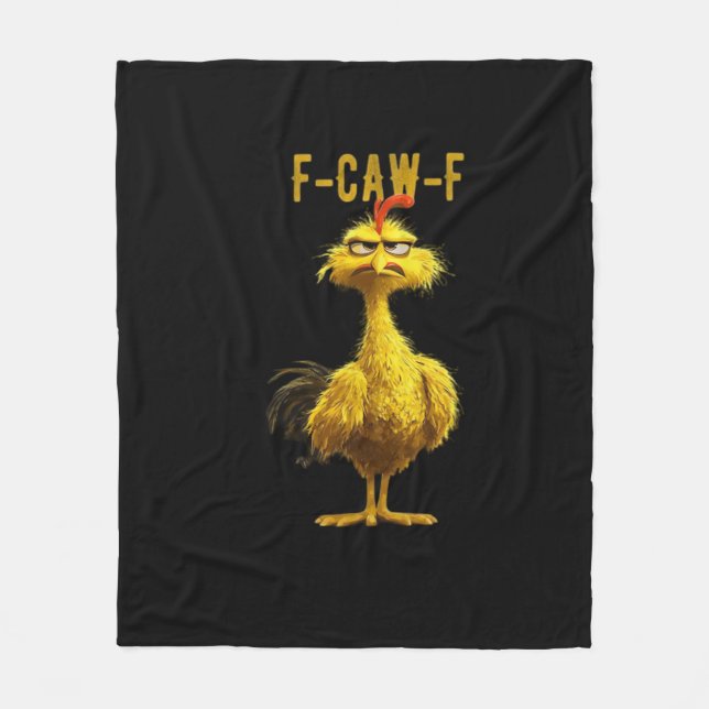F-Caw-F Chicken Essential Cool Unique Fleece Blanket (Front)