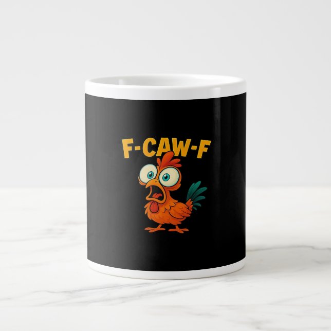 F-Caw-F Chicken Essential Creative Casual Large Coffee Mug (Front)