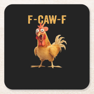F-Caw-F-Chicken Essential Creative Casual Square Paper Coaster