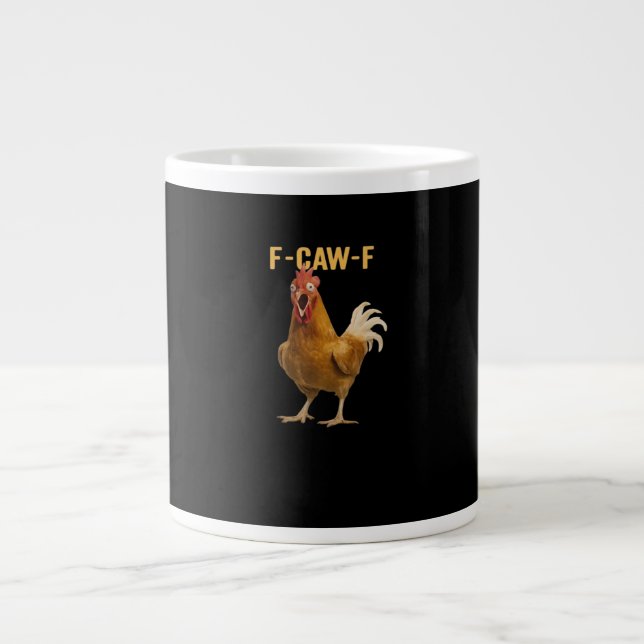 F-Caw-F Chicken Essential Creative Graphic Large Coffee Mug (Front)