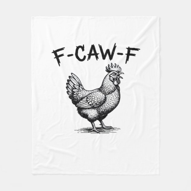 F-Caw-F Chicken Essential Fleece Blanket (Front)