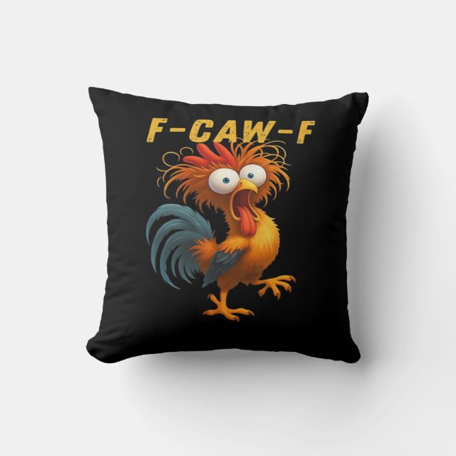 F-Caw-F Chicken Essential Funny Design Cushion (Front)