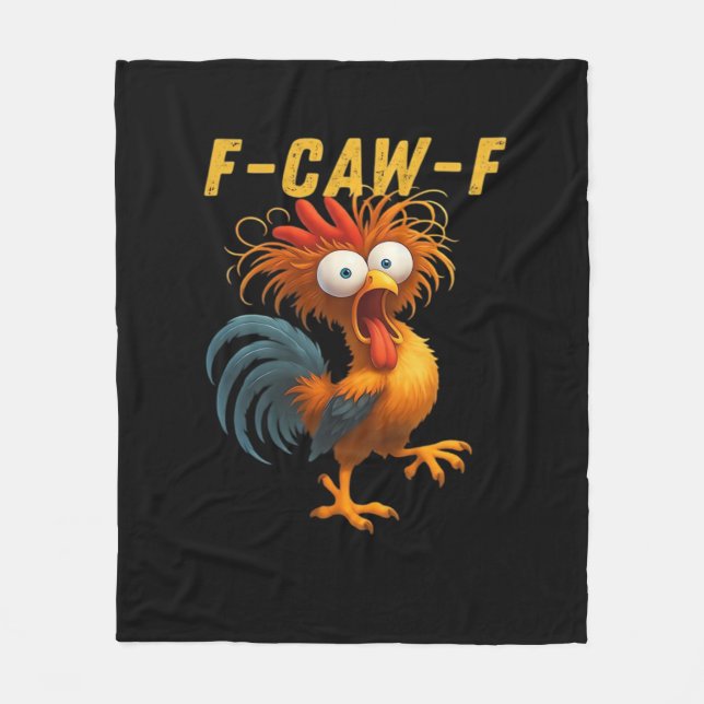 F-Caw-F Chicken Essential Funny Design Fleece Blanket (Front)