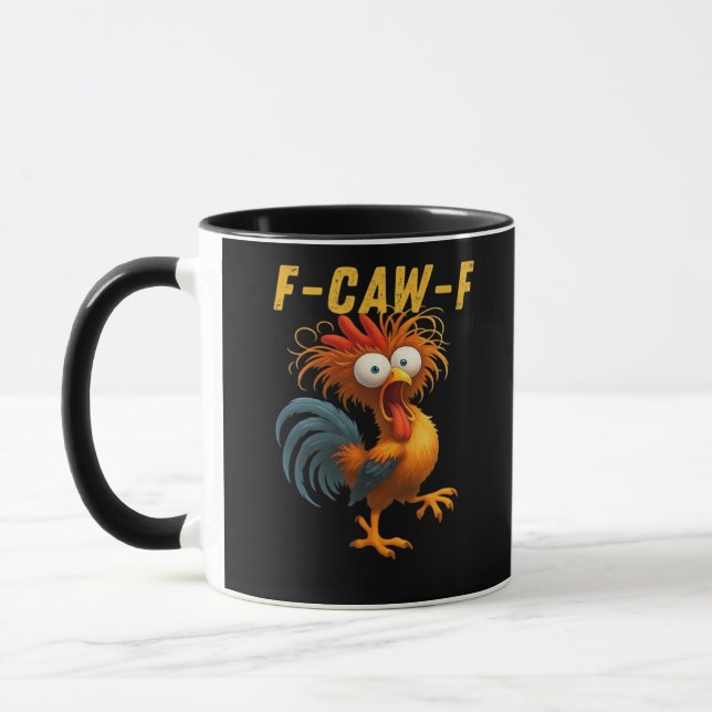 F-Caw-F Chicken Essential Funny Design Mug (Left)