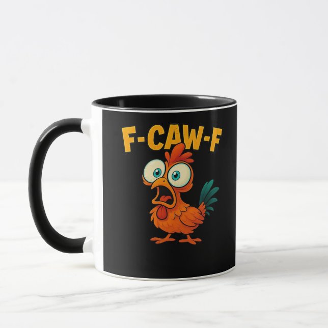F-Caw-F Chicken Essential Funny Trendy Mug (Left)