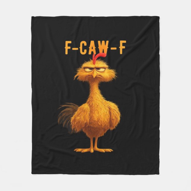 F-Caw-F-Chicken Essential Minimal Clean Fleece Blanket (Front)