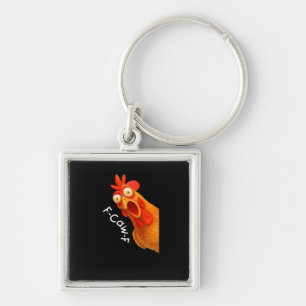 F-Caw-F Chicken Essential Minimal Clean Key Ring