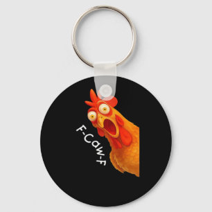 F-Caw-F Chicken Essential Minimal Clean Key Ring
