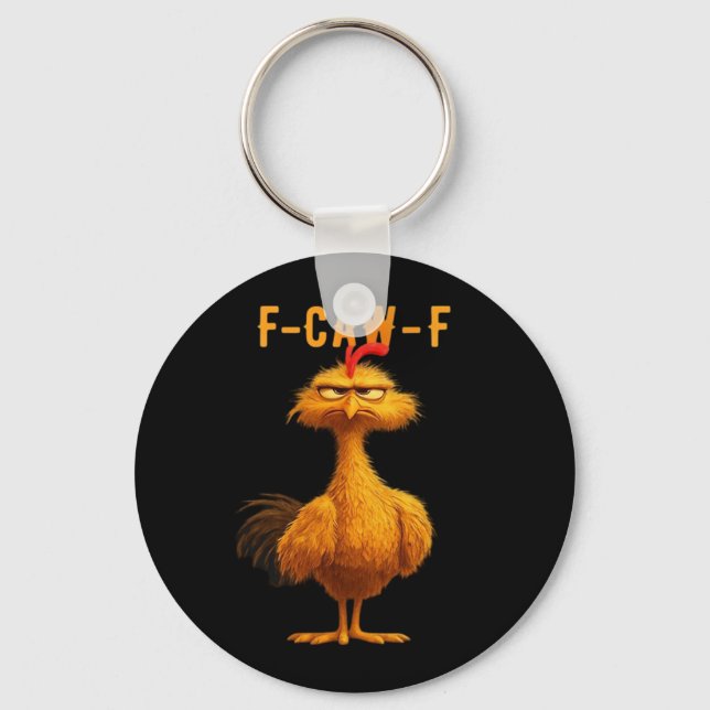 F-Caw-F-Chicken Essential Minimal Clean Key Ring (Front)