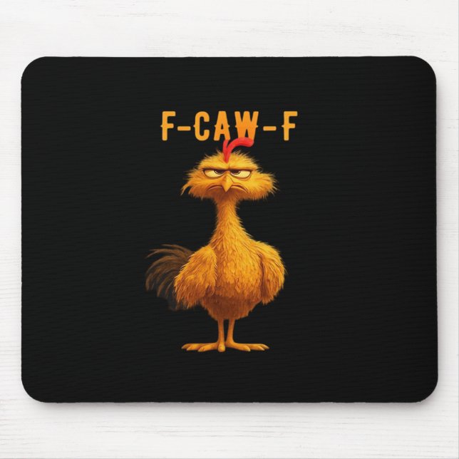 F-Caw-F-Chicken Essential Minimal Clean Mouse Pad (Front)