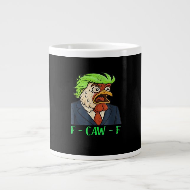 F-Caw-F Chicken Essential Simple Clean Large Coffee Mug (Front)