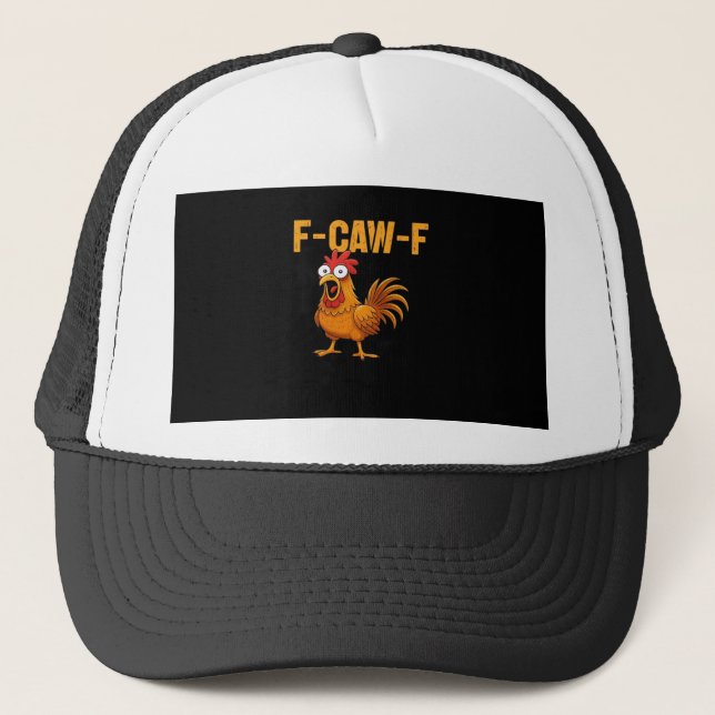 F-Caw-F-Chicken Essential Simple Design Trucker Hat (Front)