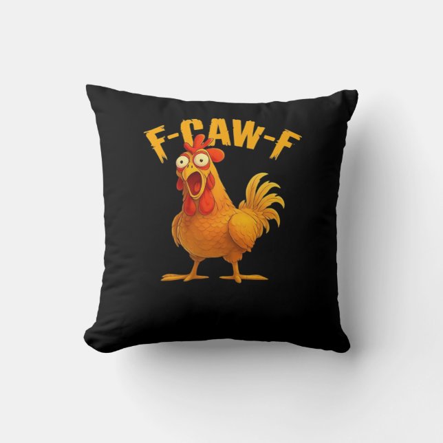 F-Caw-F-Chicken Essential Vintage Cool Cushion (Front)