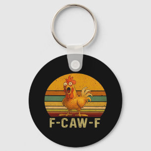 F-Caw-F Chicken Essential Vintage Graphic Key Ring