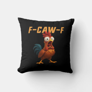 F-Caw-F Chicken Funny Chicken F-Caw-F Gear Retro G Cushion